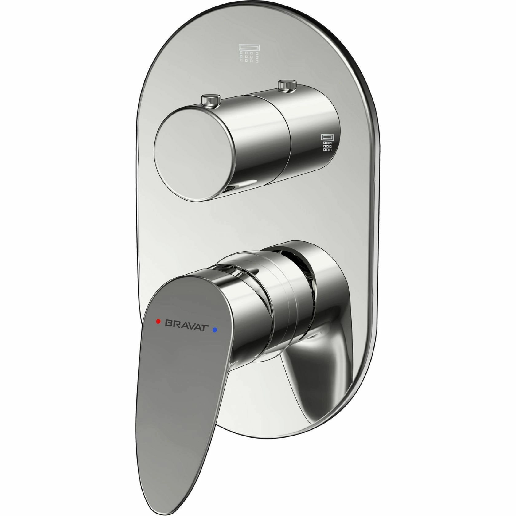 Накладка для смесителя скрытого монтажа Bravat Drop (2 функции) P69190C-2