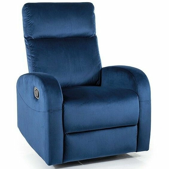Кресло Signal Olimp Velvet Bluvel 86 раскладное синий, OLIMPVGR
