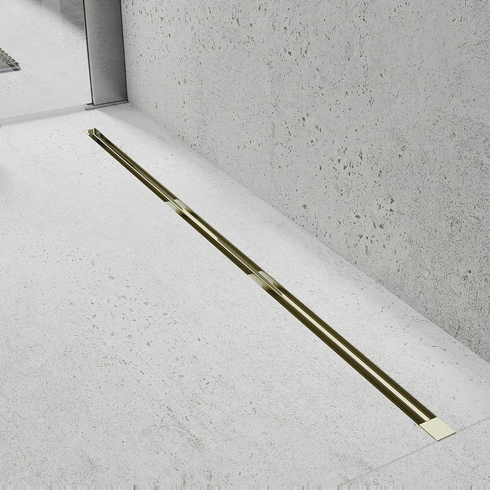 Трап Mexen Flat 360 Super Slim Gold