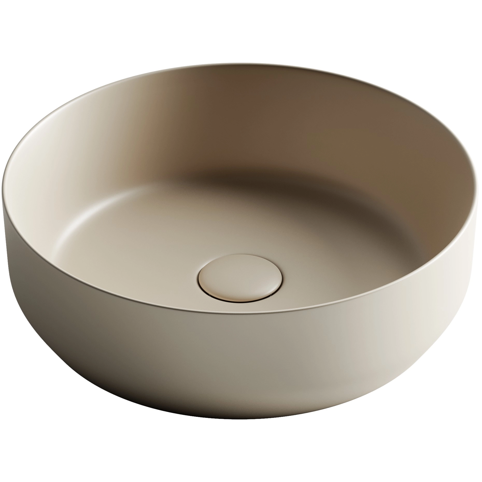 Умывальник чаша накладная круглая CeramicaNova Element 39x39, CN6022MC