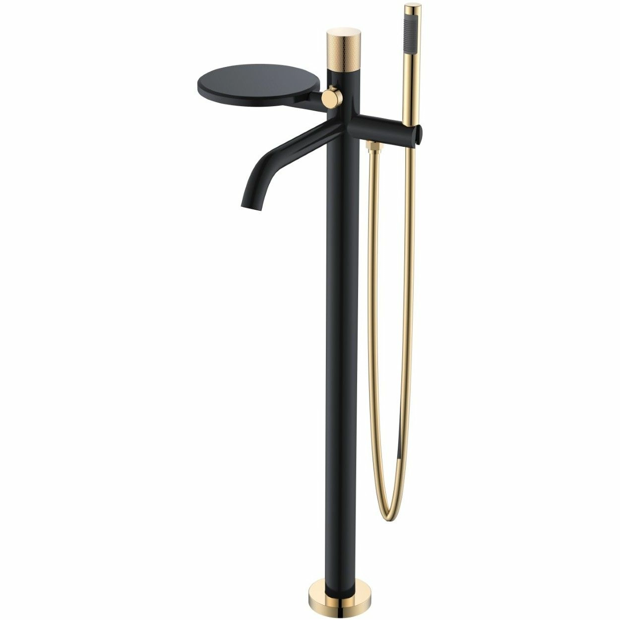 Напольный смеситель для ванны Boheme Stick Touch Black/Gold, 129-BG.2