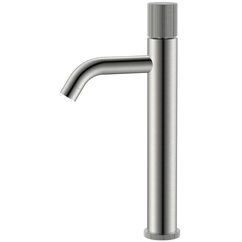 Высокий смеситель для умывальника Boheme Stick Linea Nikel Brush, 122-NB.3
