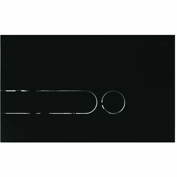 Кнопка смыва механическая OLI iPlate черная Soft-Touch, 670005