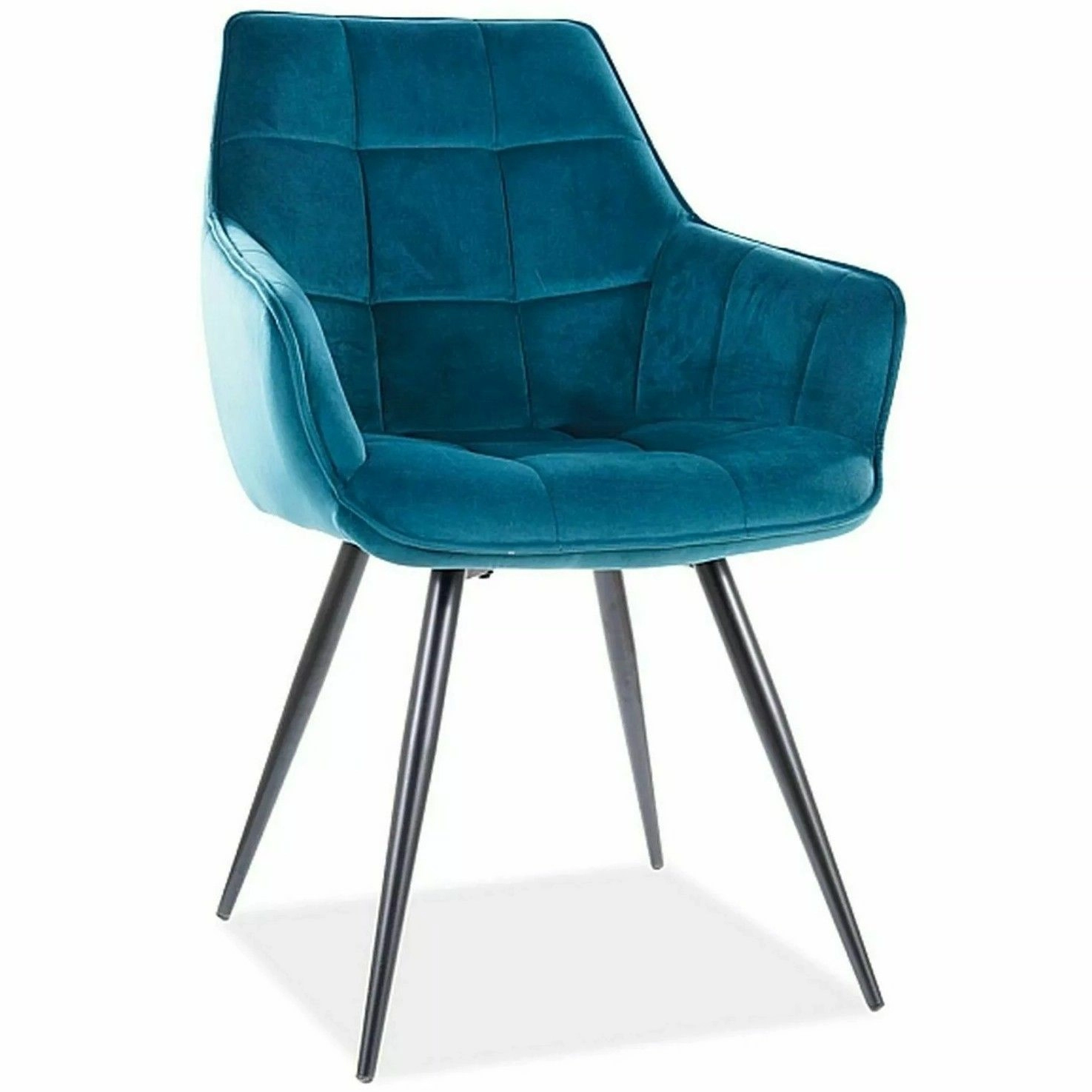 Стул Signal Lilia Velvet Bluvel 85 бирюзовый/черный, LILIAVCTU