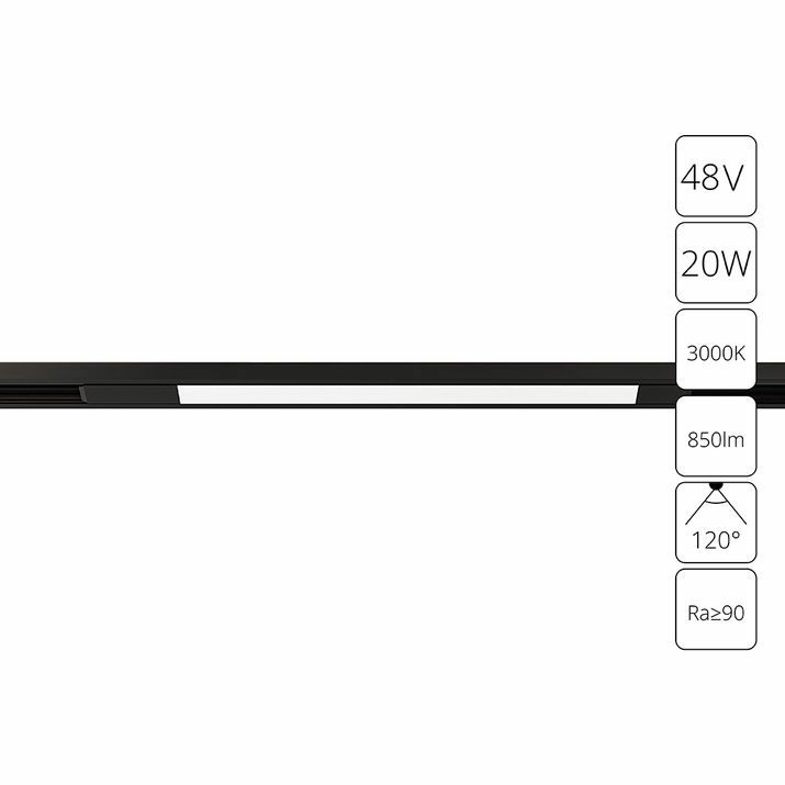 Магнитный трековый светильник Arte Lamp Optima, A7284PL-1BK
