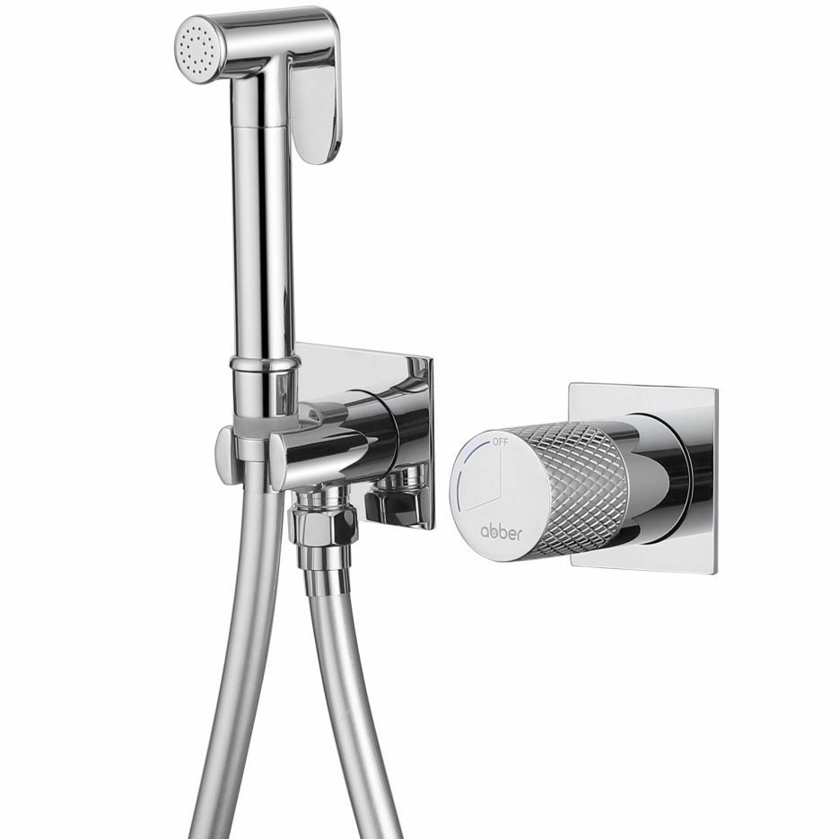 Смеситель с гигиеническим душем Abber Rund хром, AF8725