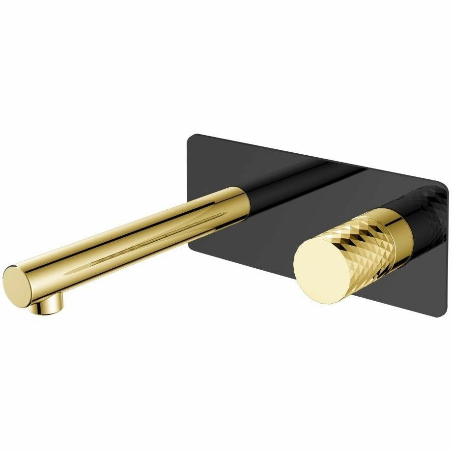 Смеситель встраиваемый Boheme Stick Diamond Black/Gold, 125-BG