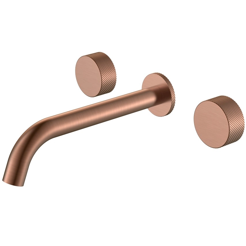 Смеситель из стены на 3 отверстия Boheme Stick Spirale Copper Brushed, 152-2-CB.4