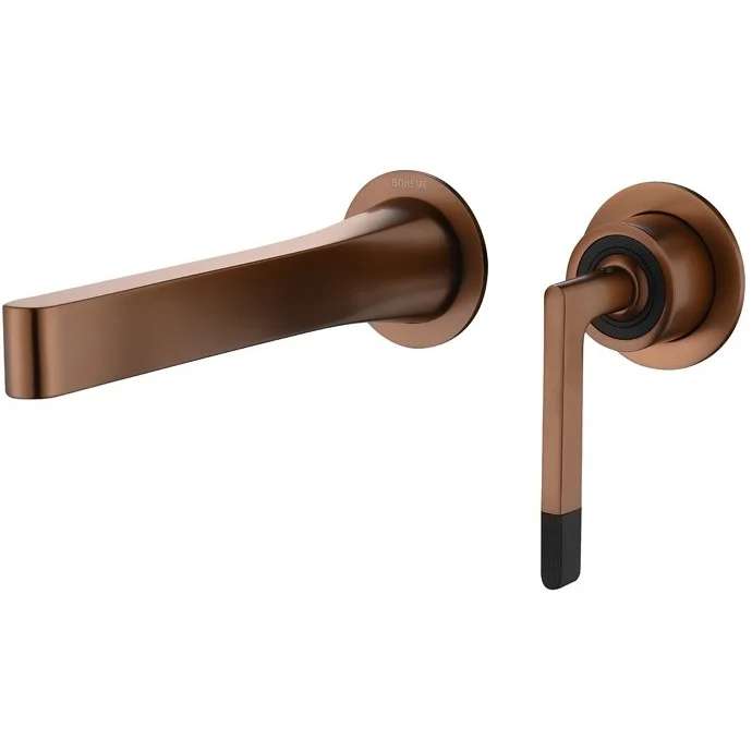 Смеситель для раковины из стены Boheme Duo Copper Brushed, 165-CB