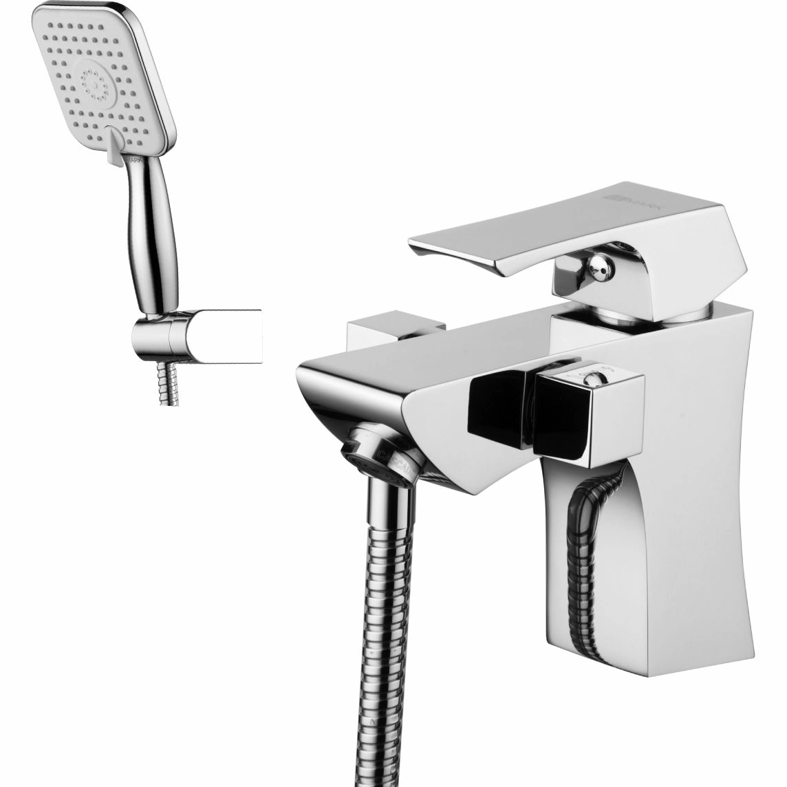 Смеситель на борт ванны с коротким изливом с аксессуарами Lemark Unit, LM4515C