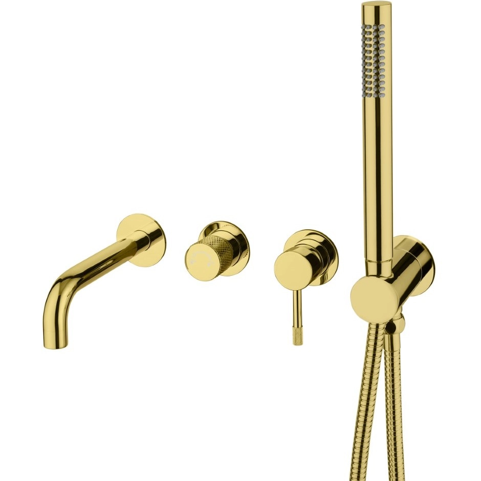 Смеситель для ванны встроенный Boheme Uno Gold, 464-3-G