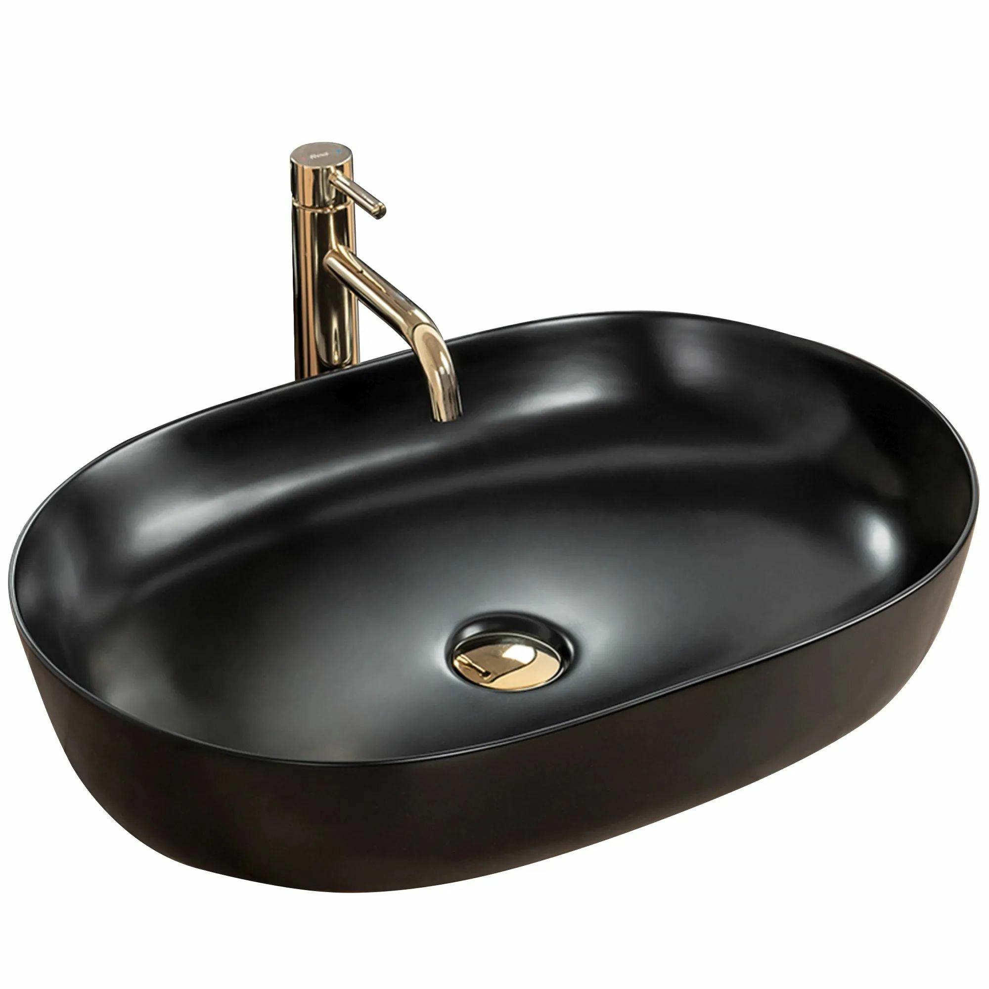 Умывальник Rea Cleo Black Matt 60.5x41, REA-U0035