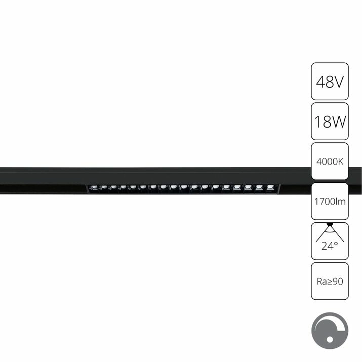 Магнитный трековый светильник Arte Lamp Linea, A4685PL-1BK