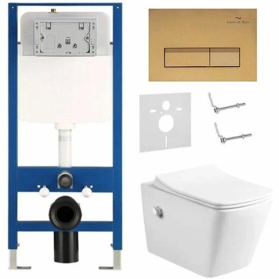 Комплект Amore di Mare QuickFit 50114 и клавиши 404G с унитазом Garda Bidet P310X, QF404G310X