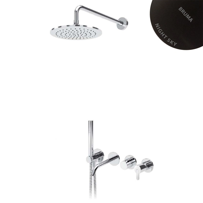 Душевой набор скрытого монтажа Bruma Leaf 167 240 0NS Night Sky, 1672400NS