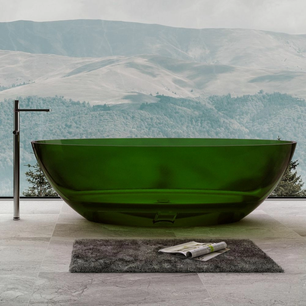 Прозрачная ванна Abber Kristall 180x85, AT9702Emerald