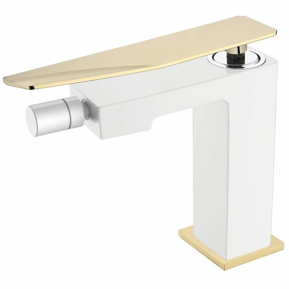 Смеситель для биде Boheme Q2 White/Gold, 146-WG.2
