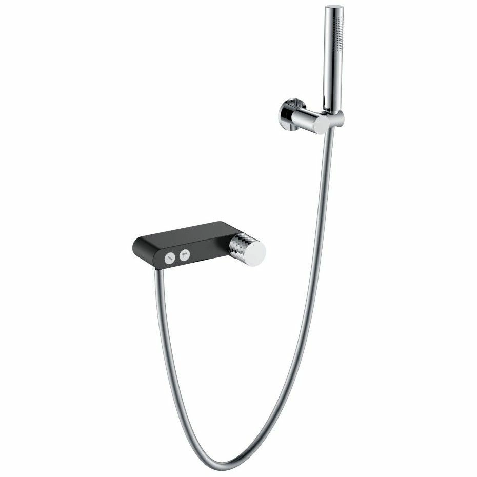 Смеситель для ванны Boheme Stick Diamond Black/Chrome, 123-BCR