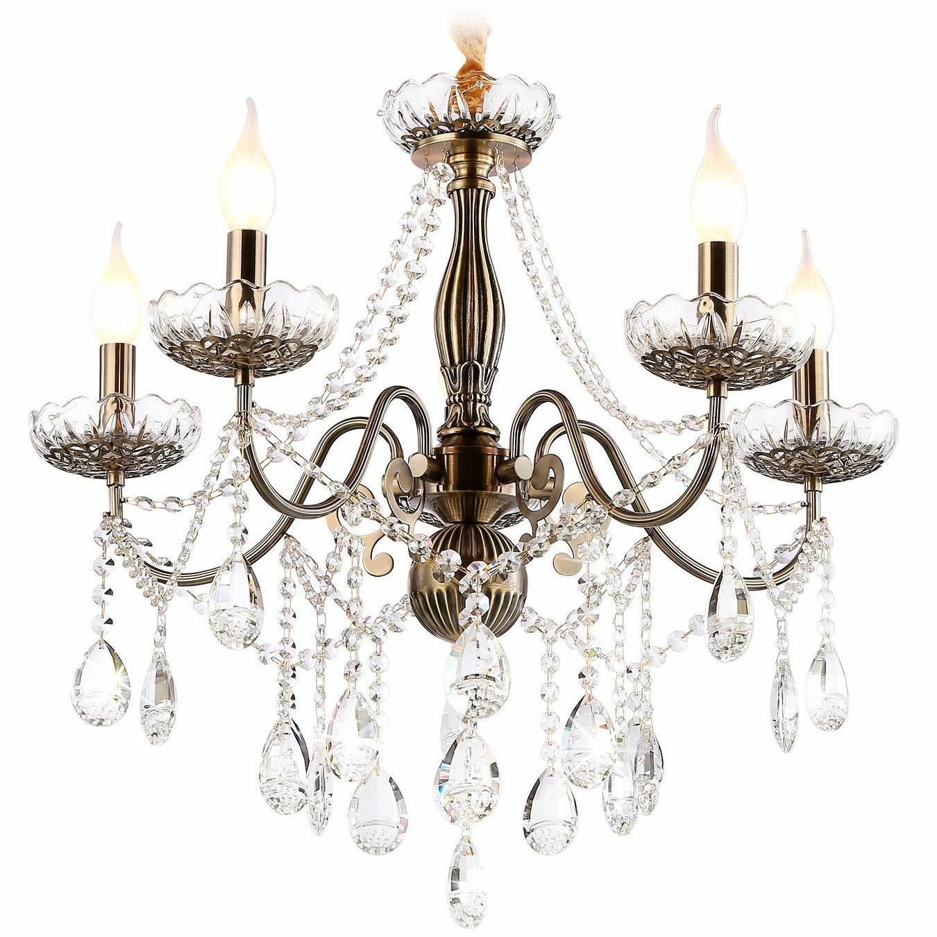 Подвесная классическая люстра с хрусталем Ambrella Traditional Classic, TR4949