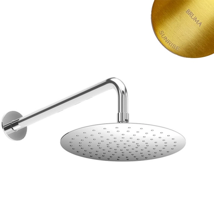 Душевая лейка Ø250 мм с настенным держателем Bruma BlueR 145 526 4SR Sunrise, 1455264SR