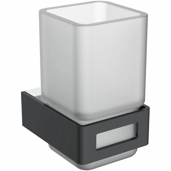 Стакан для зубных щеток Boheme Q Chrome/Black, 10944-CR-B