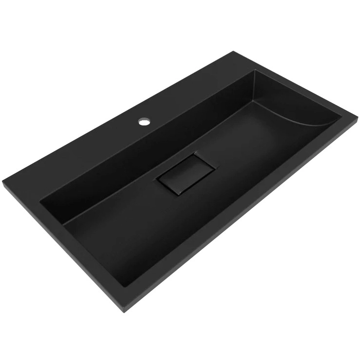 Умывальник Versalia Absolute Black 80x45, 4670142930778