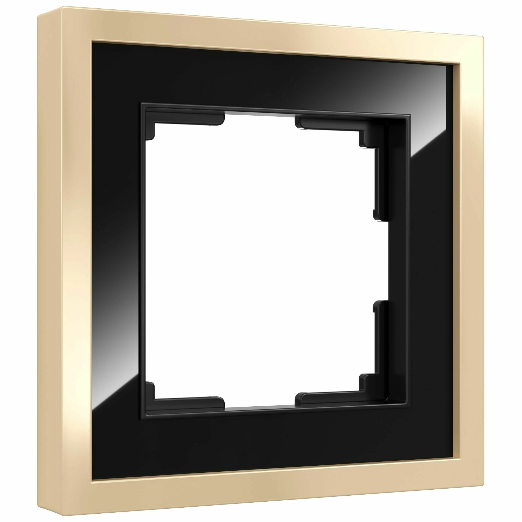 Рамка на 1 пост Werkel Baquette W0012852 (черный/латунь)