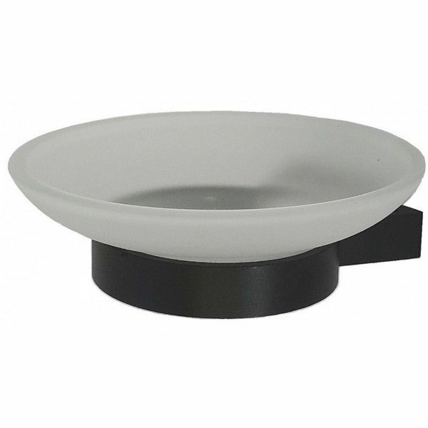 Стеклянная мыльница настенная (черный) Ledeme L5502