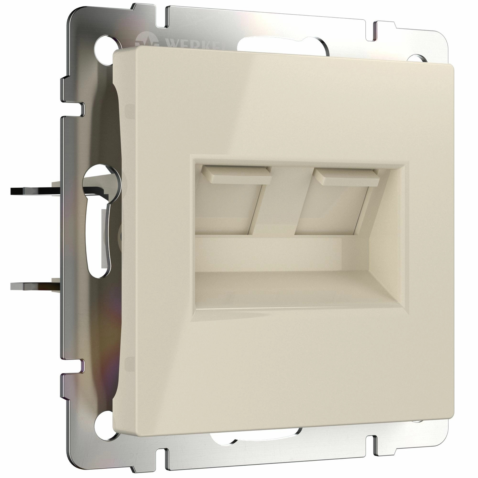 Розетка двойная Ethernet RJ-45 Werkel W1181103 (слоновая кость)