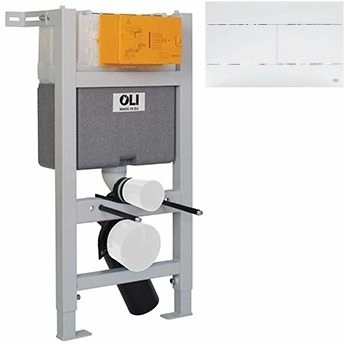Инсталляция для унитаза OLI Expert 82 + клавиша Slim белая, 885065+659041