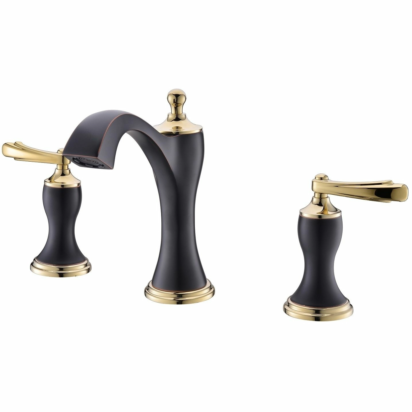 Смеситель для раковины врезной Timo Unari Black Antique/Gold, 7511/04F