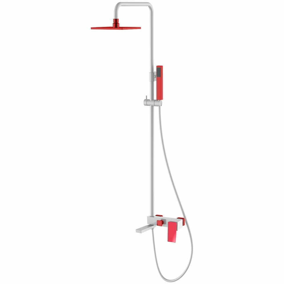 Стойка для душа Boheme Q2 White/Red, 148-WR.2