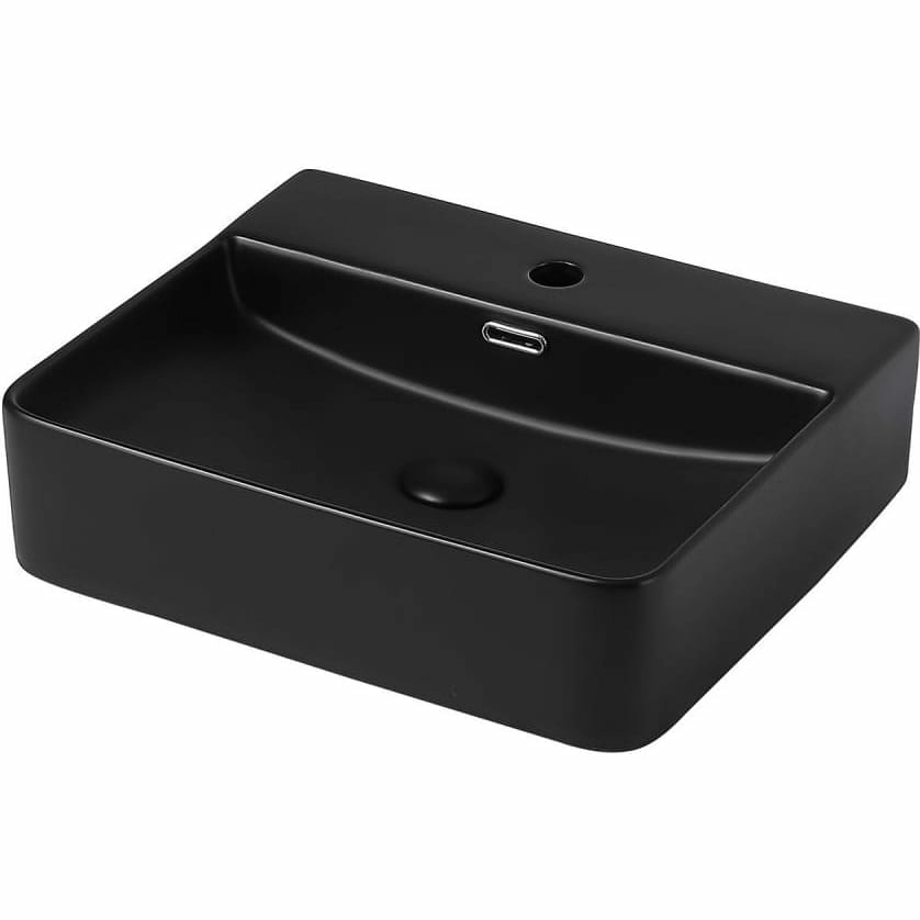 Раковина накладная Abber Rechteck 50x42 AC2203MB черная матовая