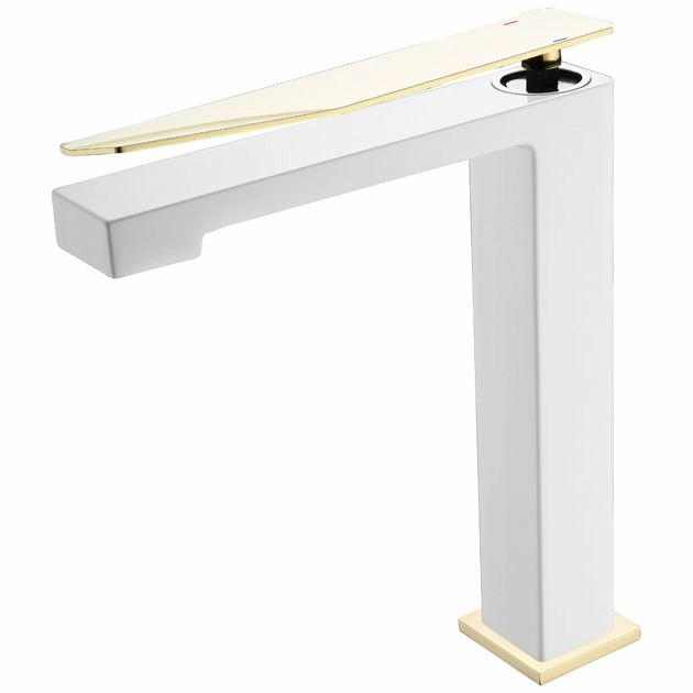 Высокий смеситель для умывальника Boheme Q2 Chrome/Gold, 142-CRG.2