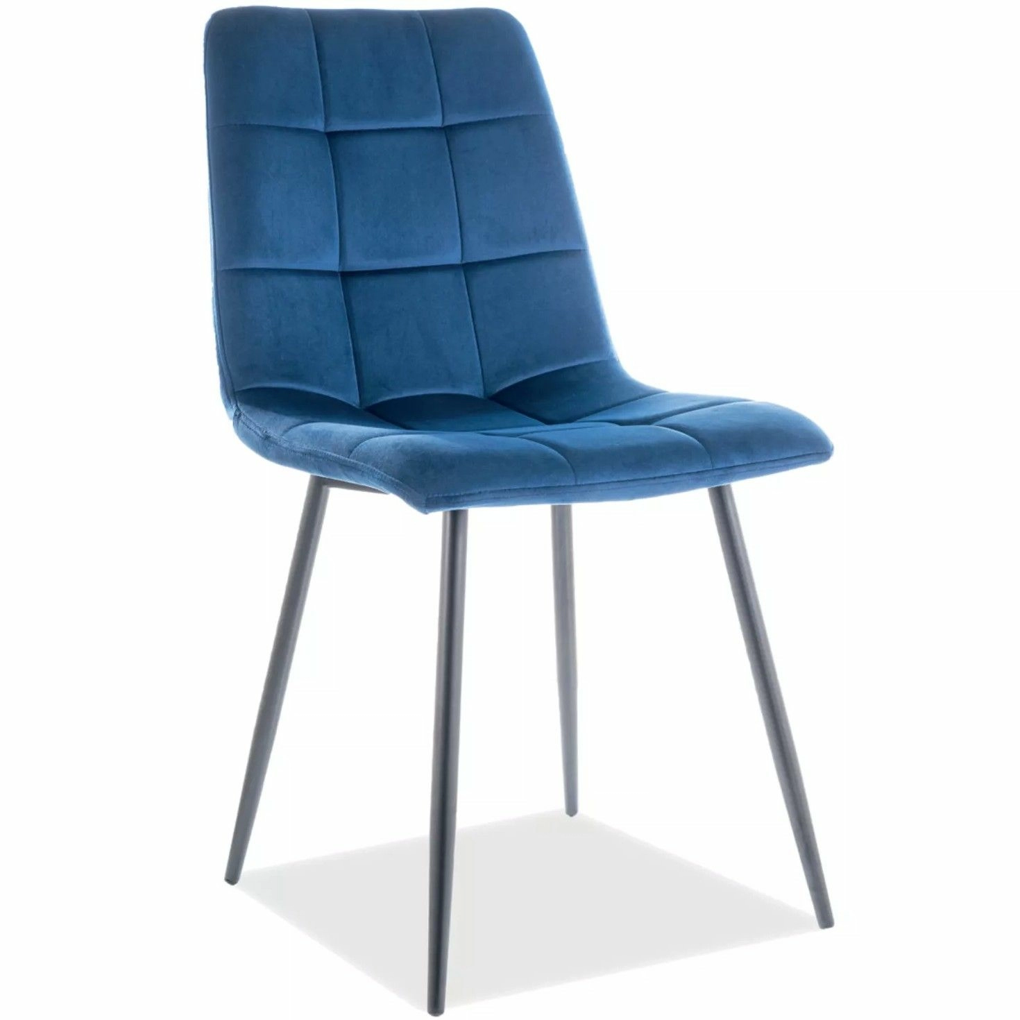 Стул Signal Mila Velvet Bluvel 86 темно-синий/черный мат, MILAVCGR