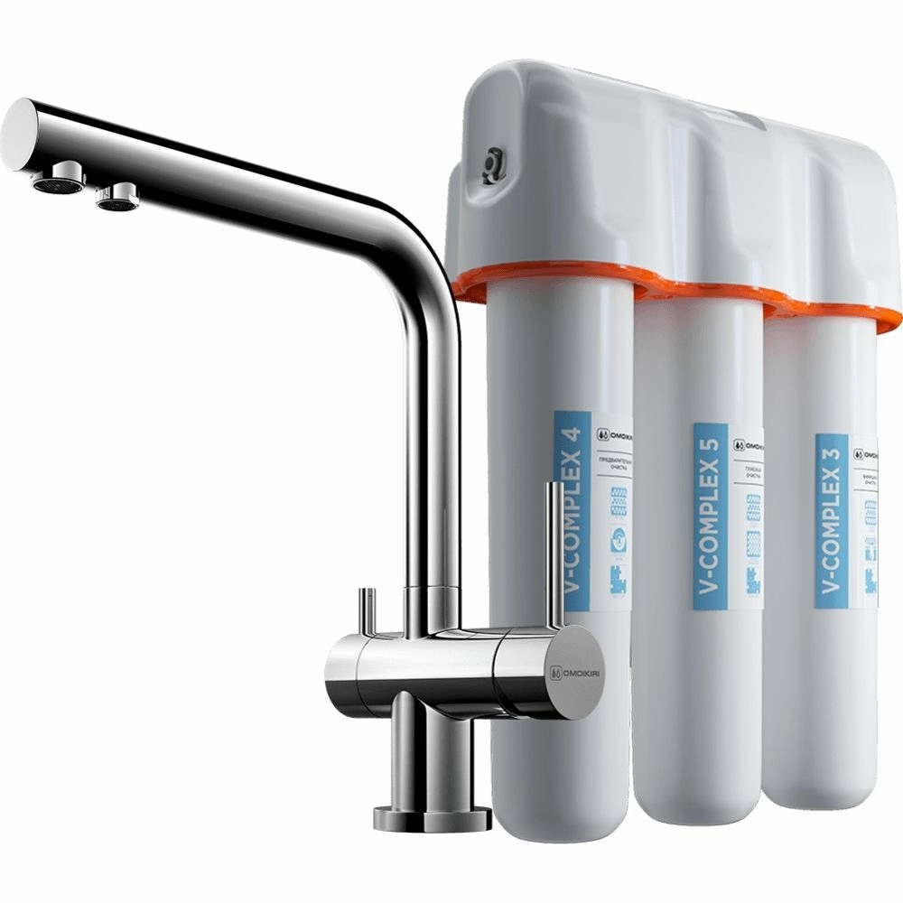 Кухонный смеситель Omoikiri Nagano-C + Pure drop Lite, 4146.8028