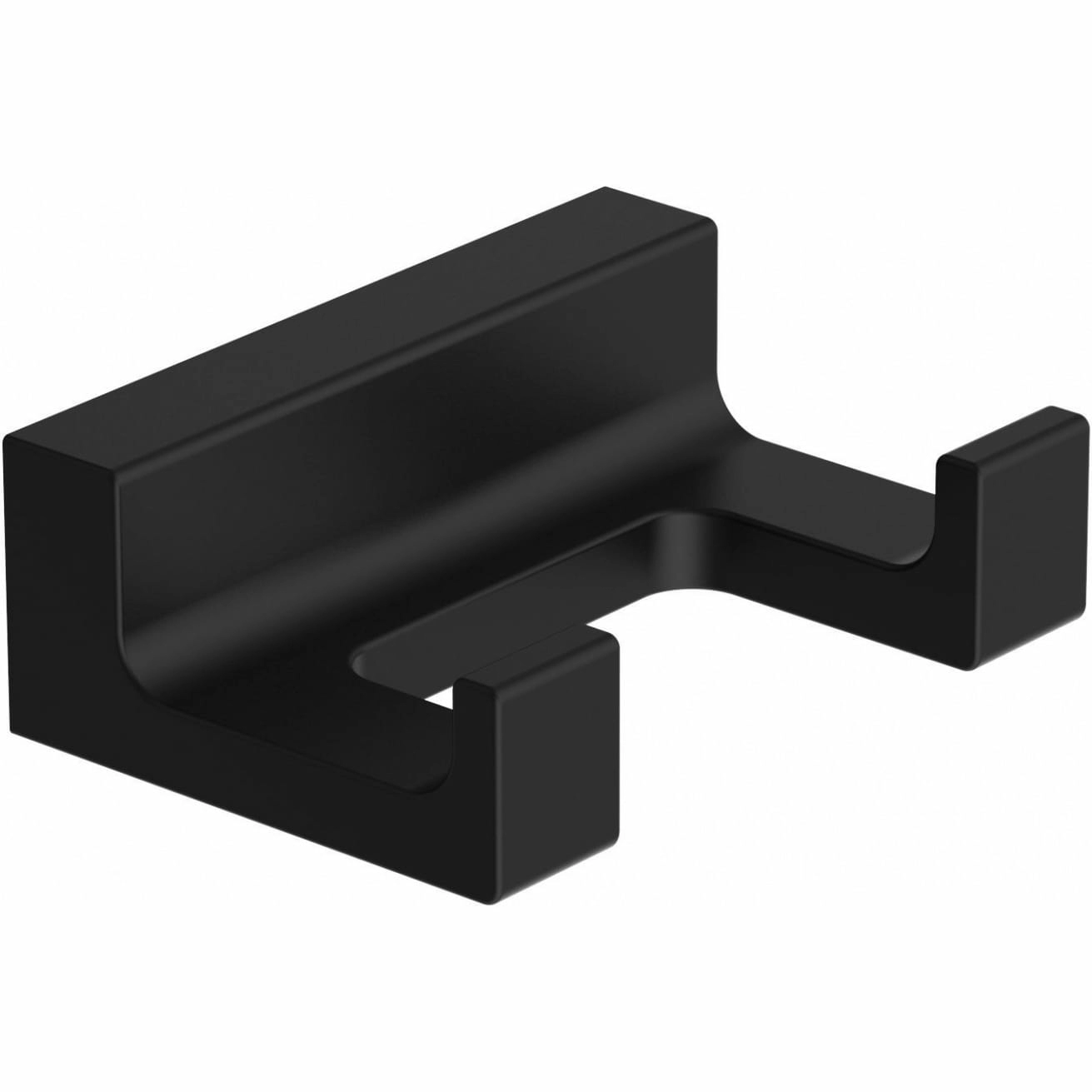 Двойной крючок для ванной Wonzon & Woghand черный, WW-9125-BL