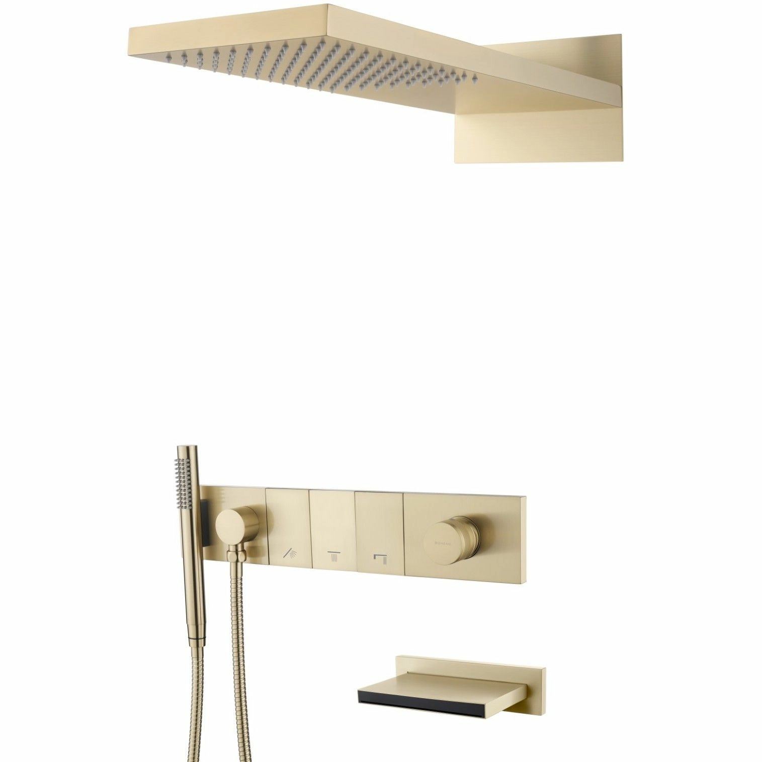 Встроенная душевая система с изливом Boheme Zodiac Gold, 132-2-G