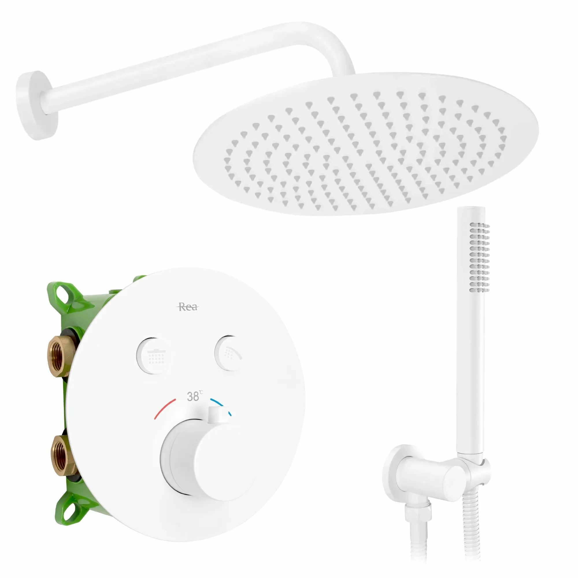 Душевая система Rea Lungo Miler Termostat White, REA-P6614