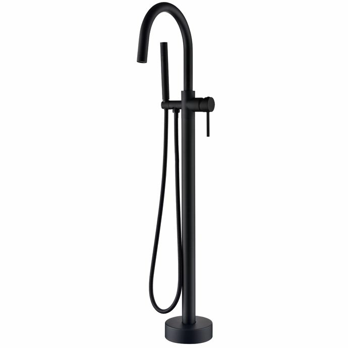 Смеситель напольный Boheme Uno Black, 469-B