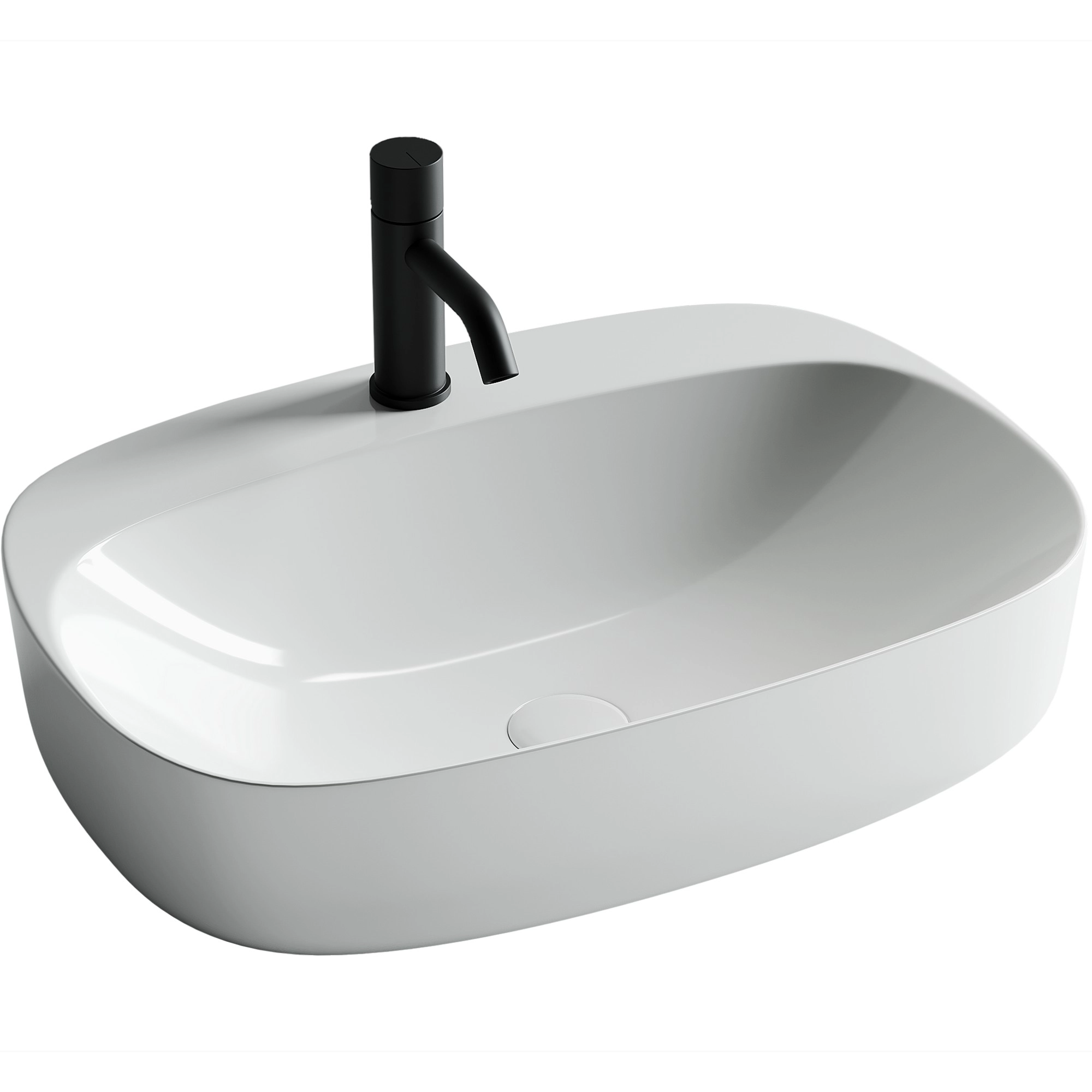 Умывальник чаша накладная овальная CeramicaNova Element 59.5x42, CN5012