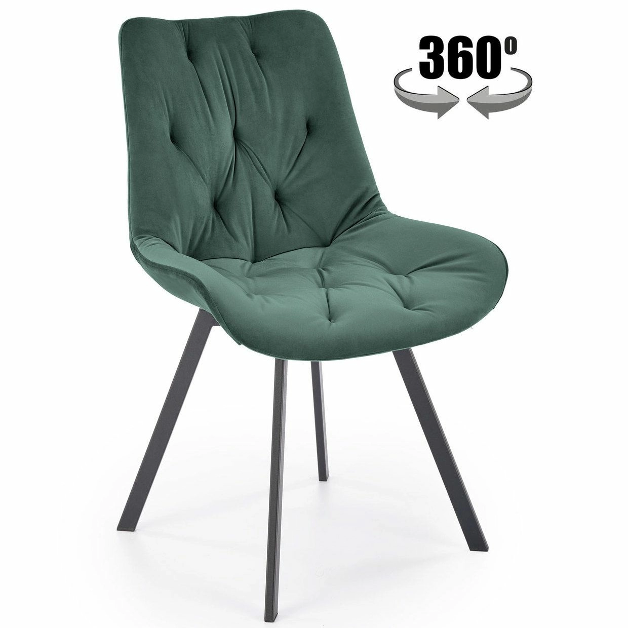 Стул Halmar K519 темно-зеленый/черный, V-CH-K/519-KR-C.ZIELONY