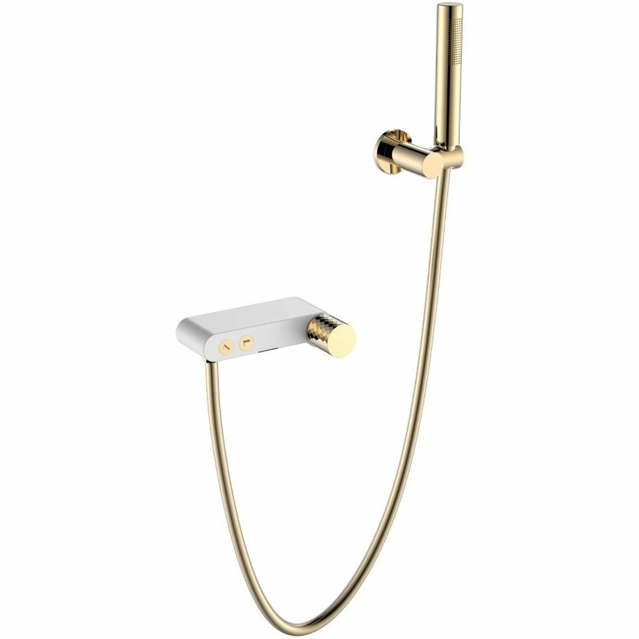 Смеситель для ванны Boheme Stick Diamond White/Gold, 123-WG