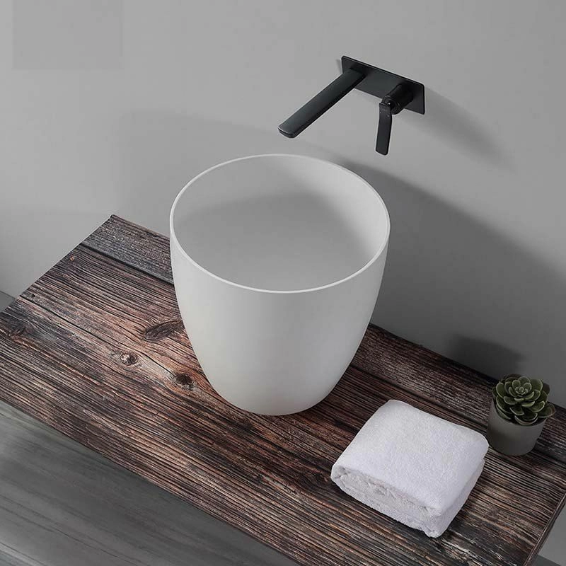 Раковина-чаша круглая Boheme Corian 39x39 White, 884-39