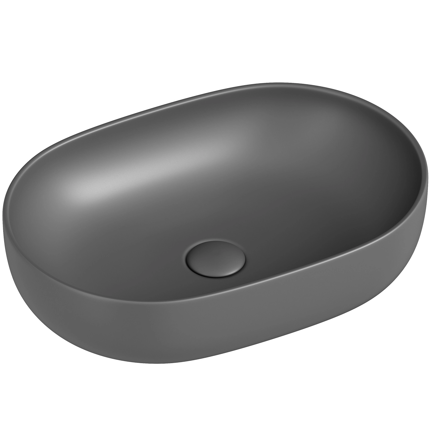 Умывальник чаша накладная овальная CeramicaNova Element 60x41.5, CN6047MH