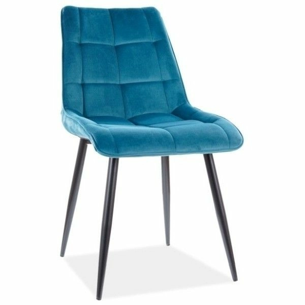 Стул Signla Chic Velvet Bluvel 85 бирюзовый/черный, CHICVCTU