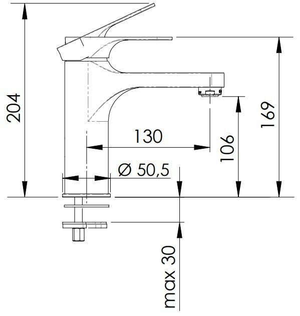 Смеситель для раковины Remer Class Line хром, L11L