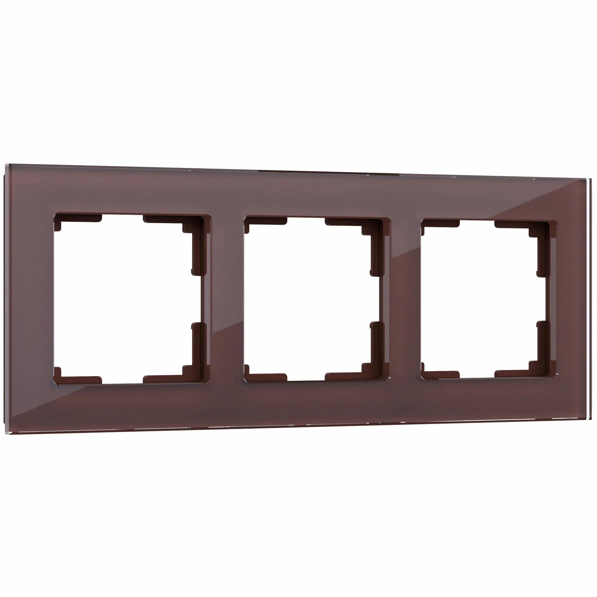 Рамка на 3 поста Werkel Favorit W0031118 (мокко, стекло)