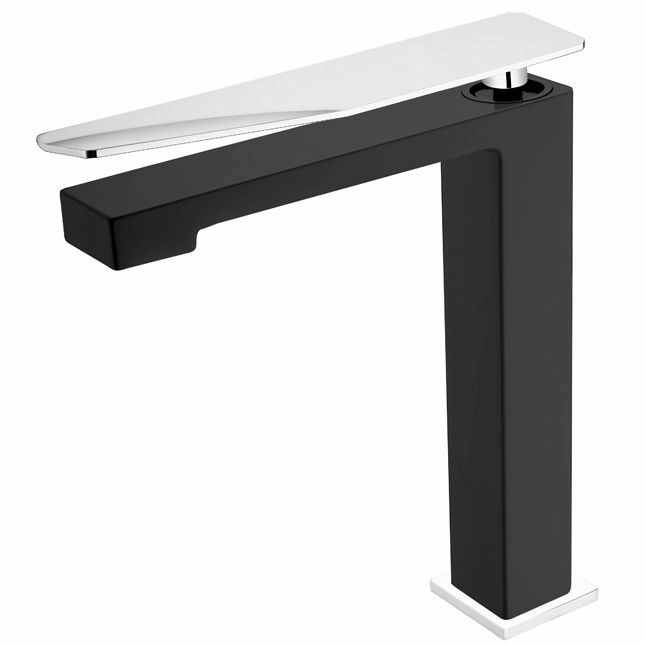 Высокий смеситель для умывальника Boheme Q2 Black/Chrome, 142-BCR.2