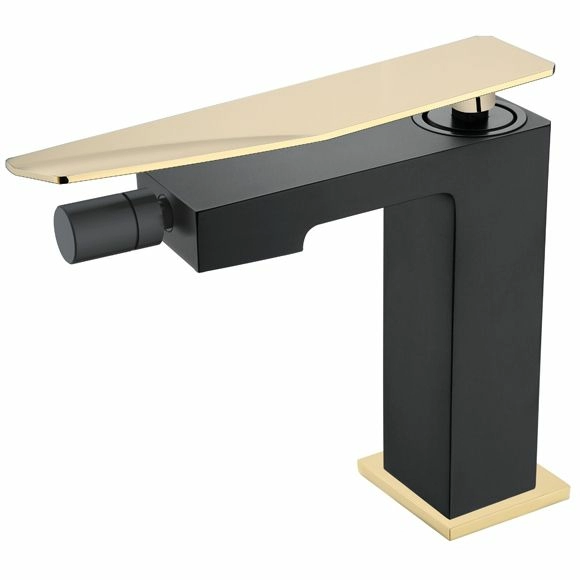 Смеситель для биде Boheme Q2 Black/Gold, 146-BG.2